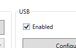 USB enable checkbox