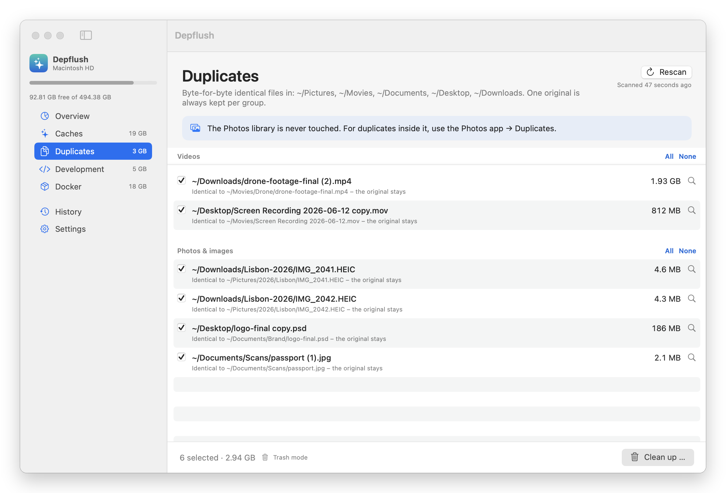 Depflush screenshot 3