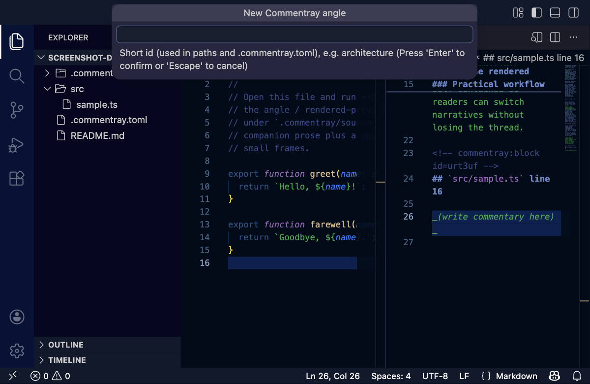 Add angle to project