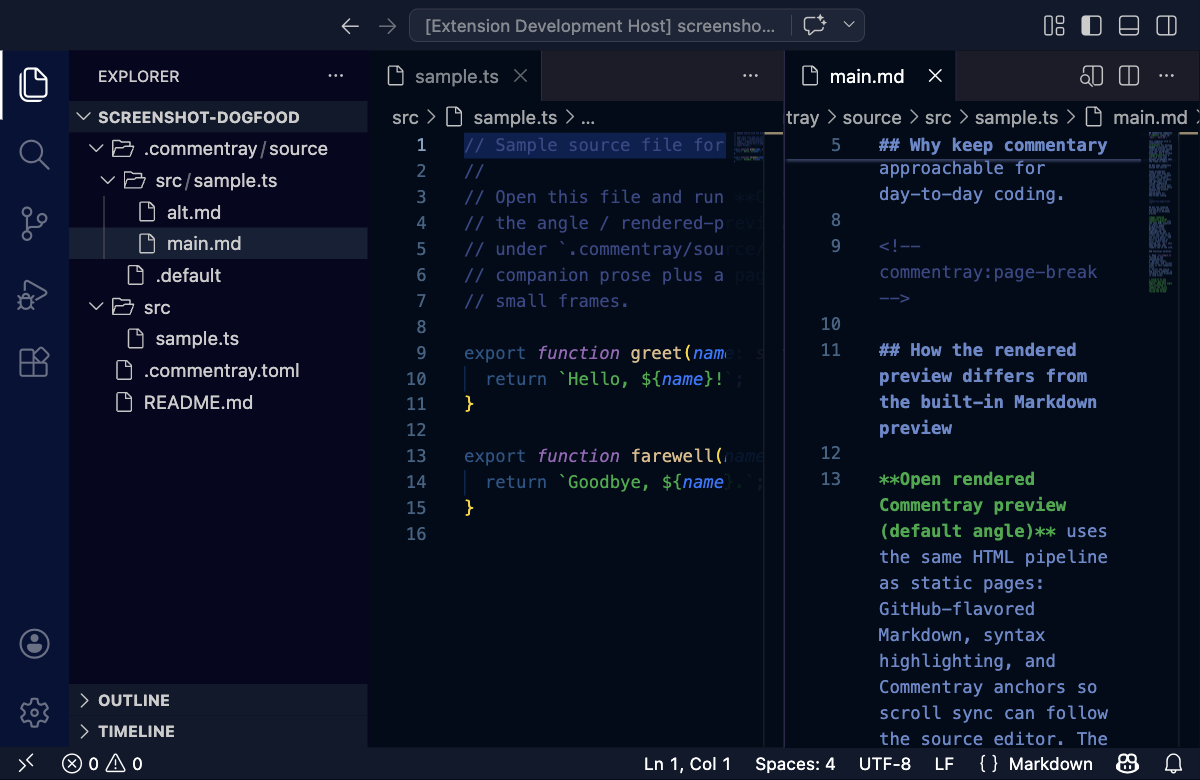 Open paired markdown beside editor