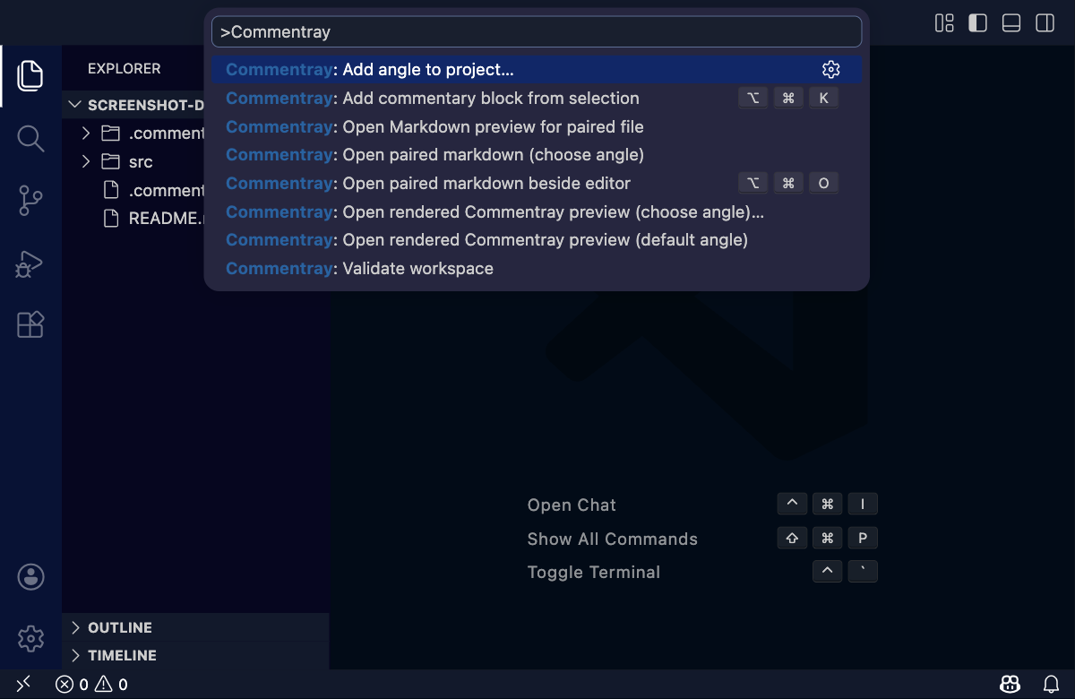 Command palette — ParallelDocs