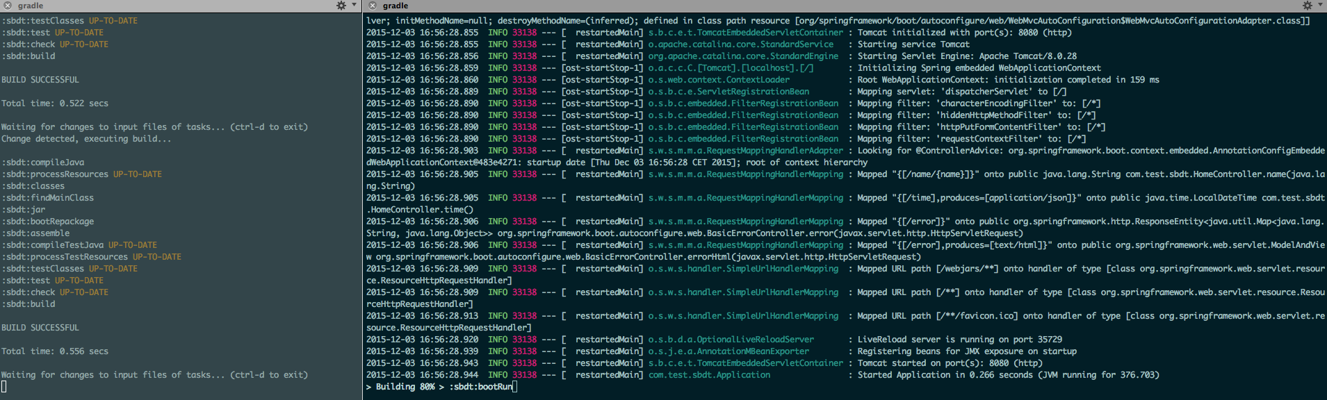 Spring Boot DevTools and Gradle 