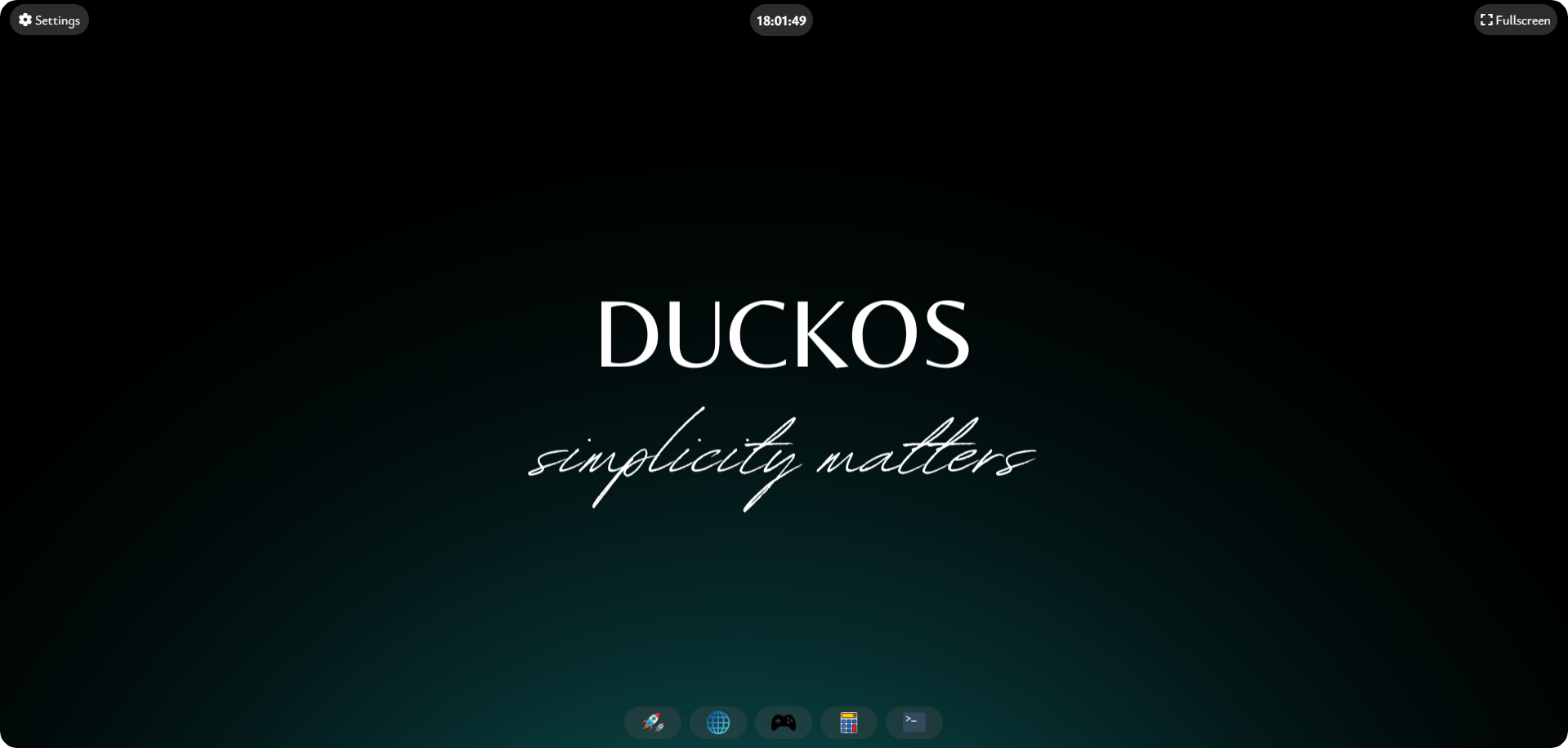 Screenshot of DuckOS