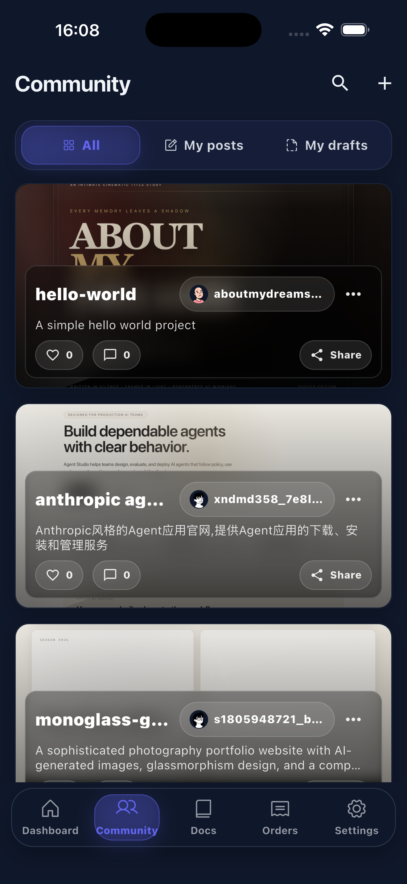 d1v.ai community screen