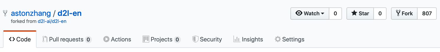 The forked code repository.