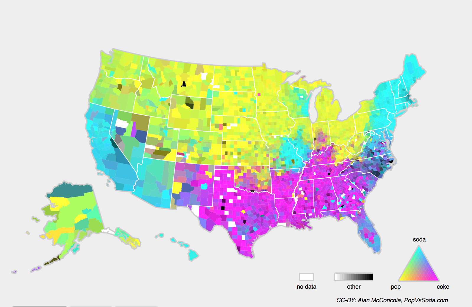 Concept shift on soft drink names in the United States.