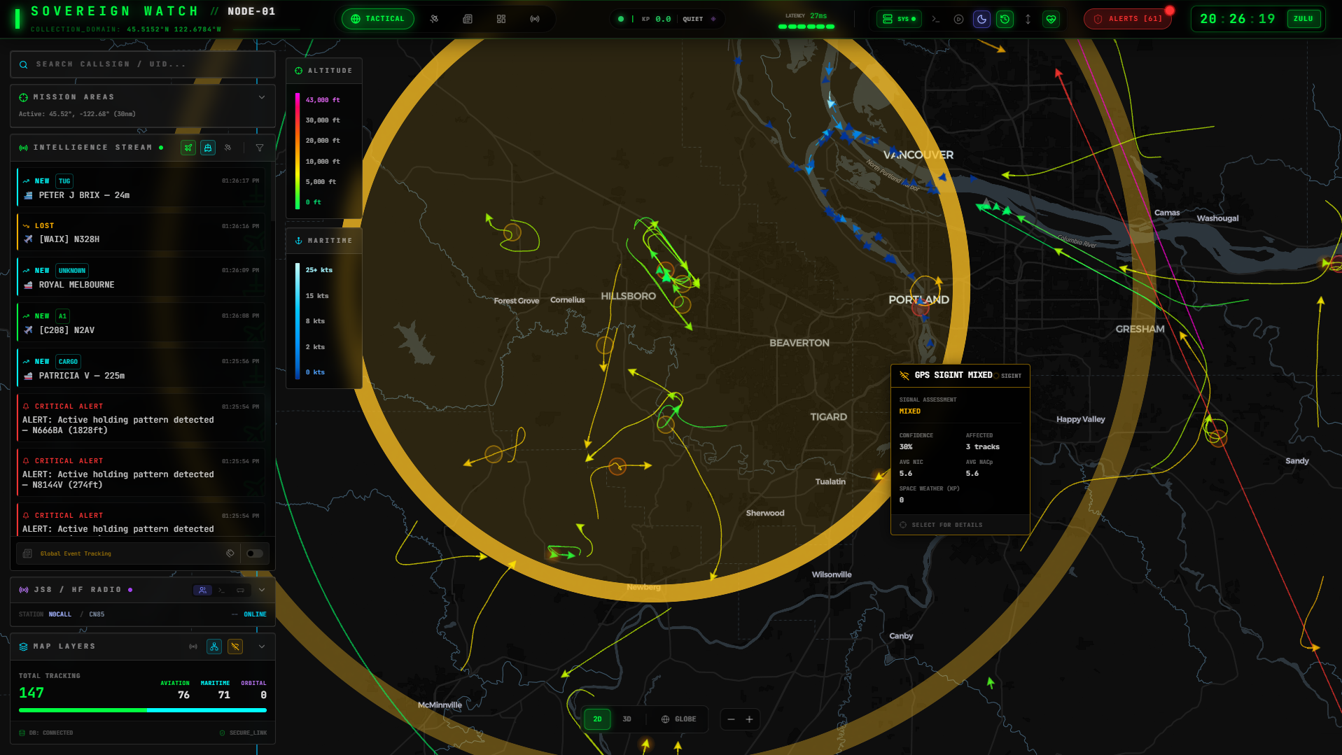 Sovereign Watch - Tactical Map