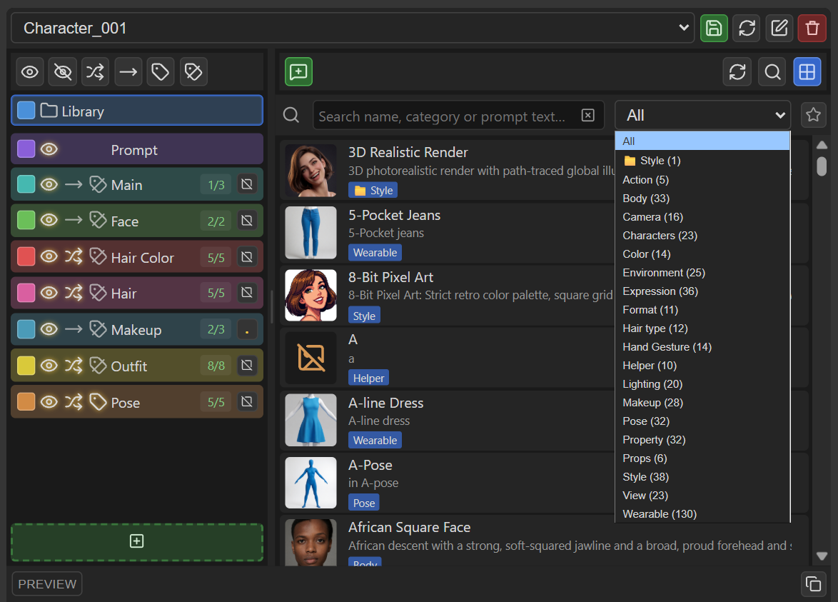 Library organization and search
