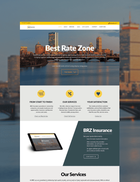BRZ Insurance Landing Page
