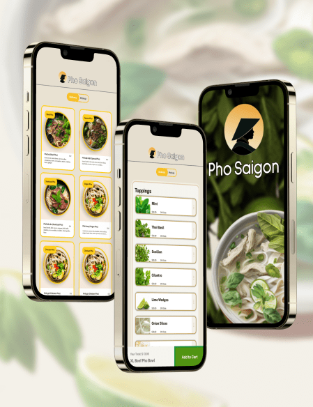 Pho Saigon Mobile Devices Display