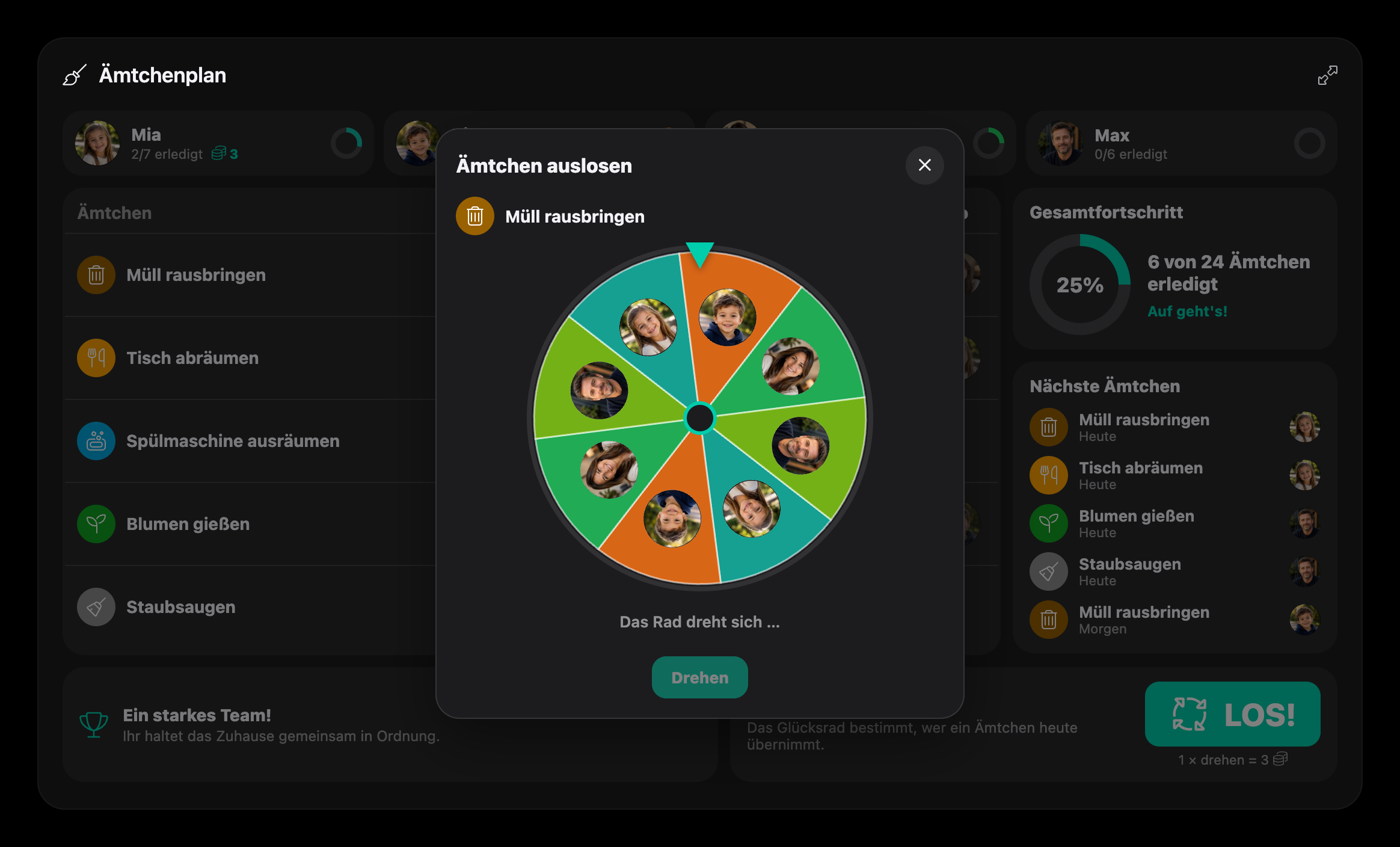 SymDo — Ämtchenplan Glücksrad