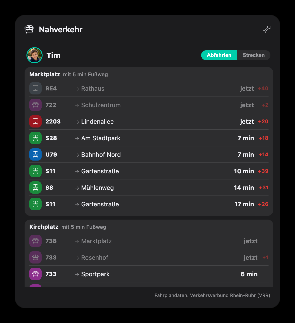 SymDo — Nahverkehr Abfahrten