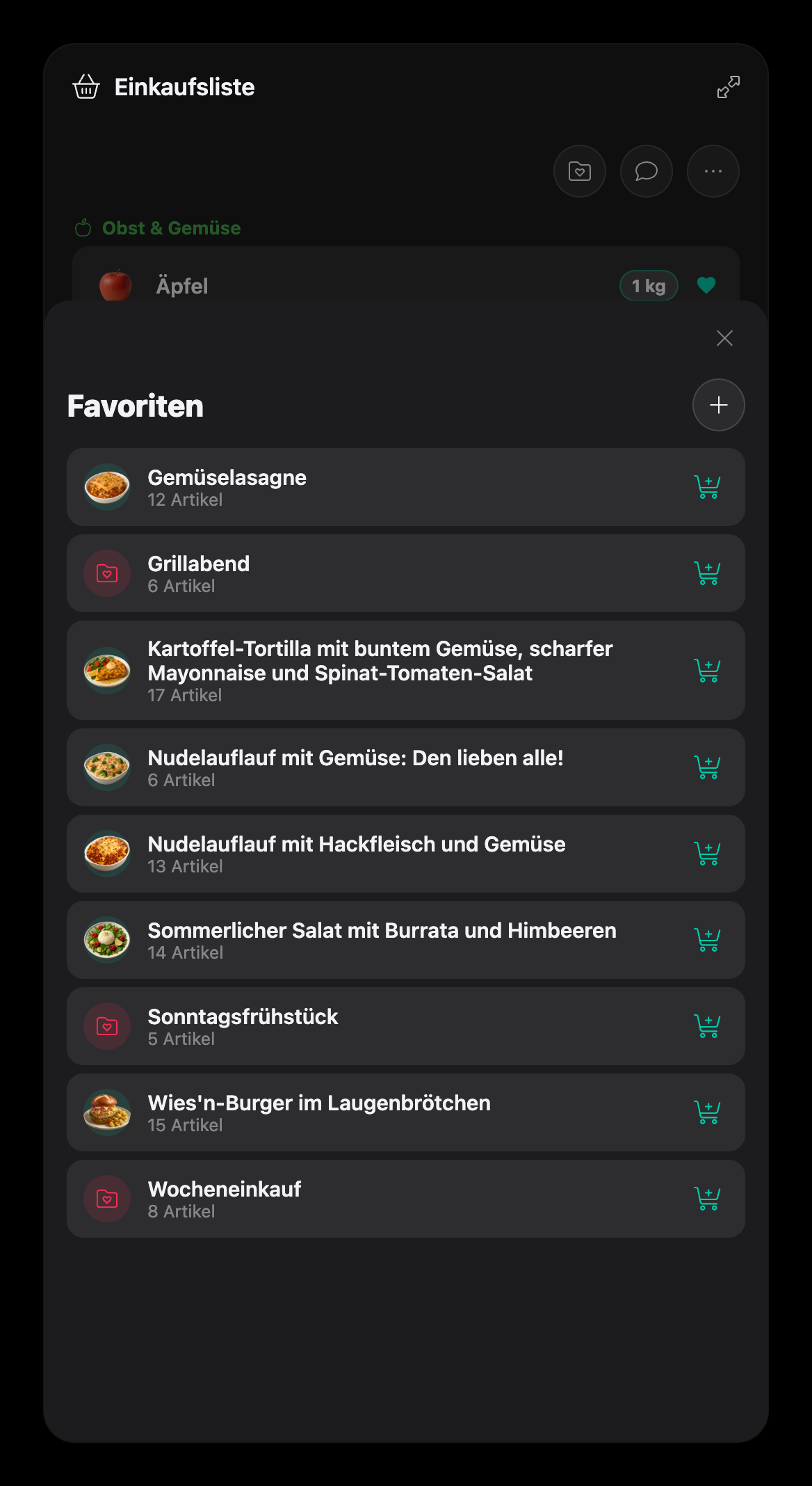 SymDo — Shopping List Favoriten