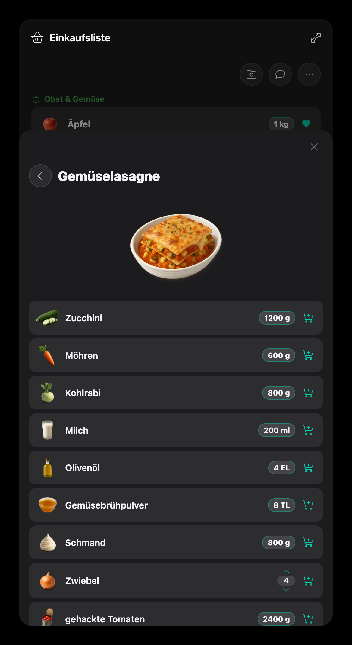 SymDo — Shopping List Rezept