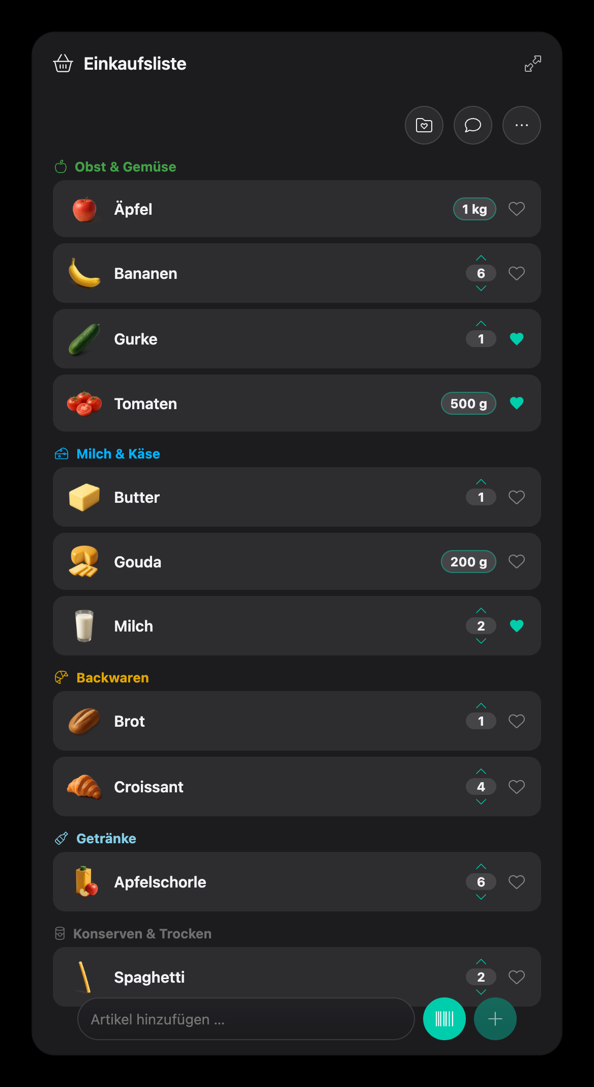 SymDo — Shopping List