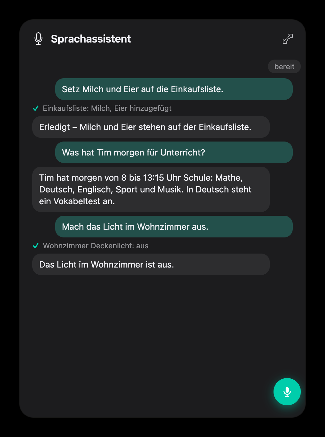 SymDo — Sprachassistent Gespräch