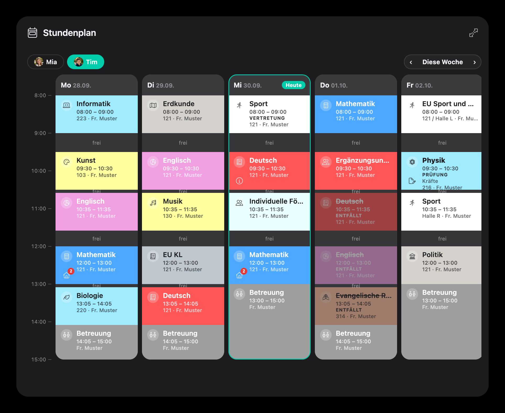 SymDo — Stundenplan Woche