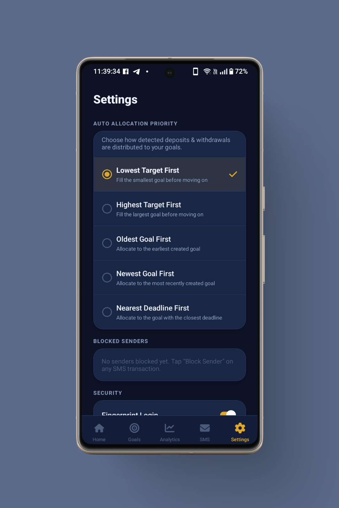 Settings