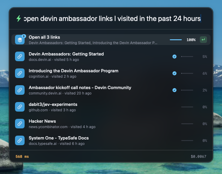 A meaning-based Mac launcher — creator preview; click to watch or inspect