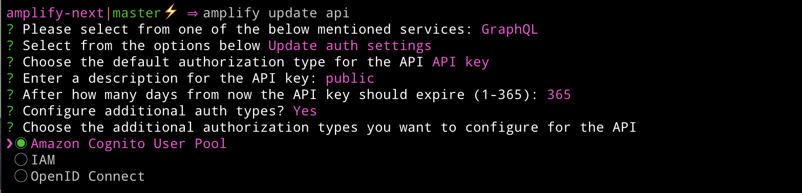Updating the API