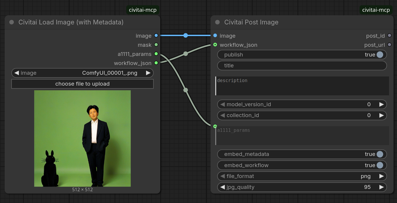 Load Image with Metadata workflow example