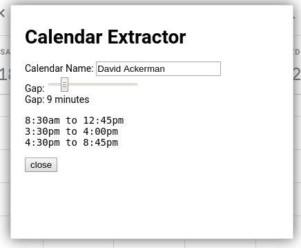 Extractor window