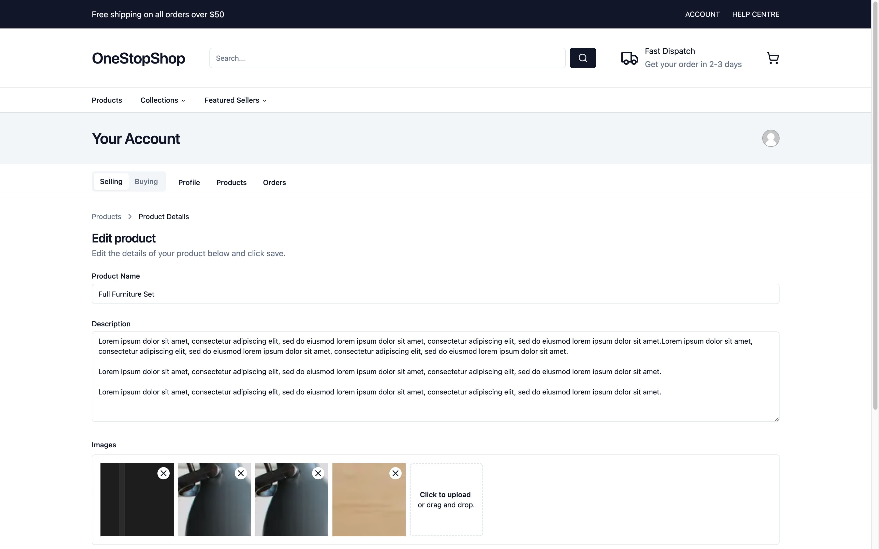 Admin Product Page Editor