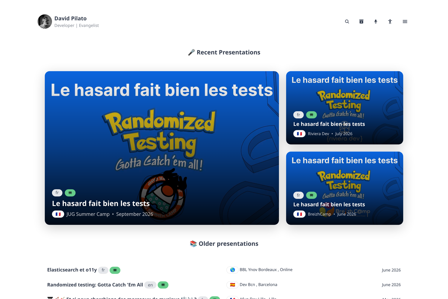 Talks page