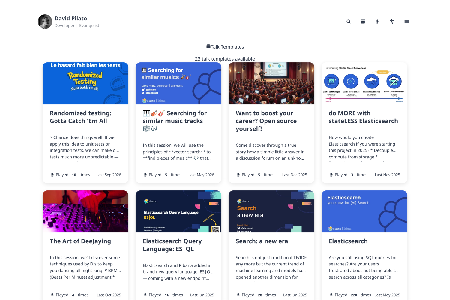 Talk templates