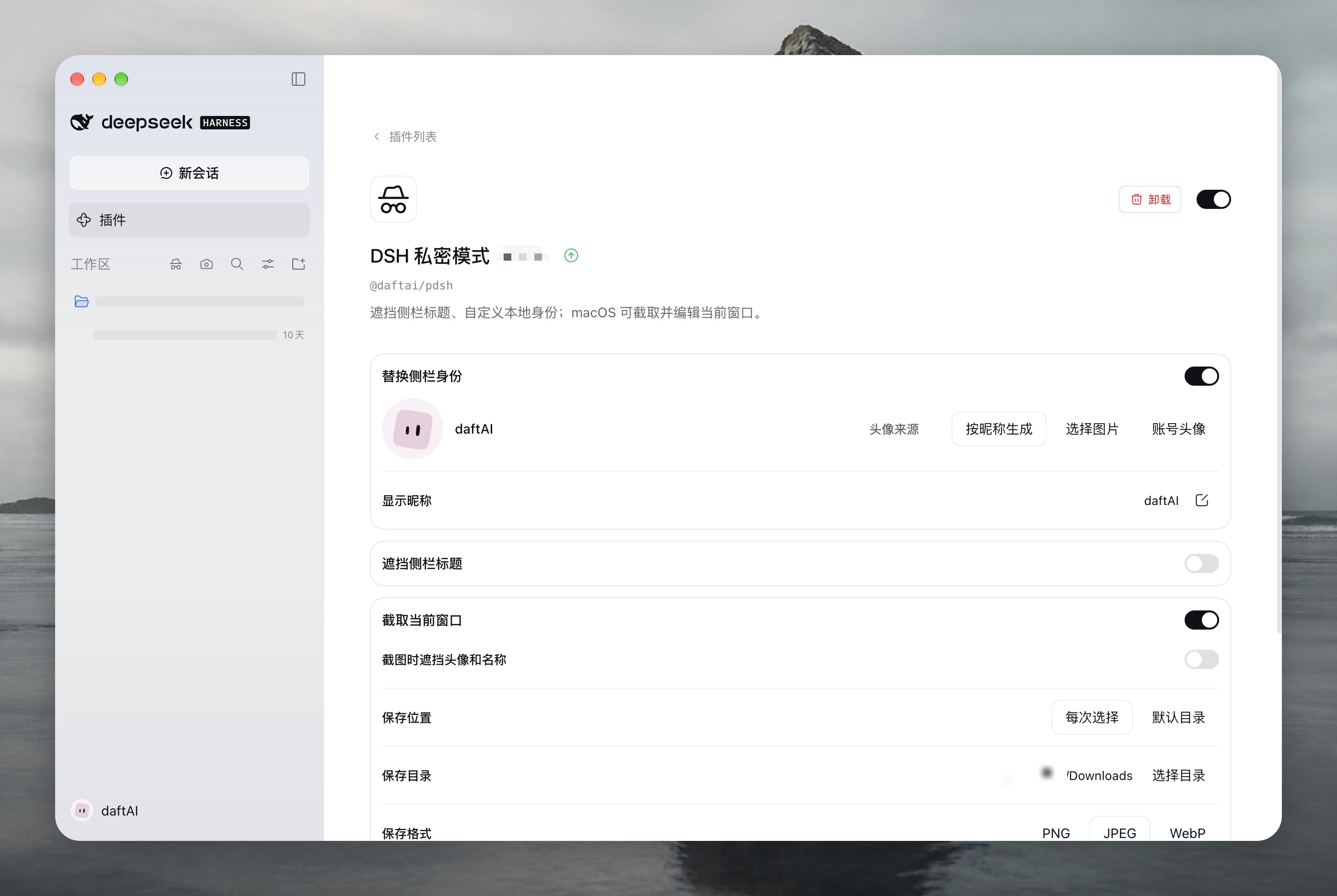 插件设置与侧栏效果示例