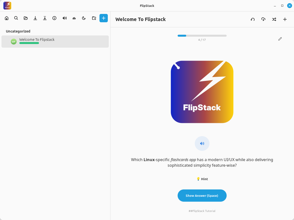 FlipStack Desktop View