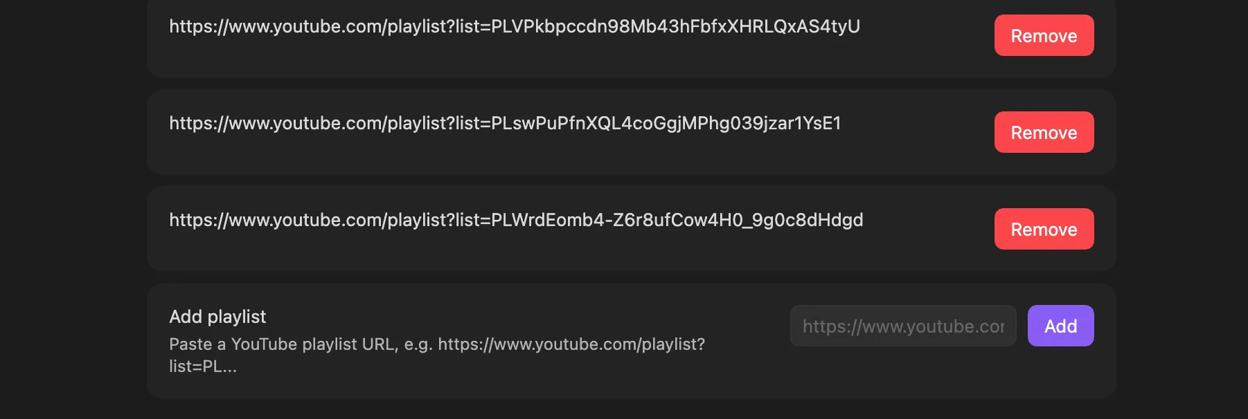 Playlist management