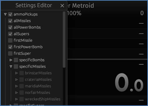 Settings Editor