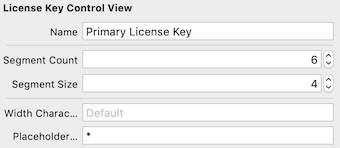 License Key preview in Interface Builder