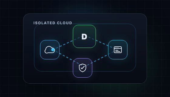 Dagu Cloud deployment model with a managed Dagu server running in the cloud.