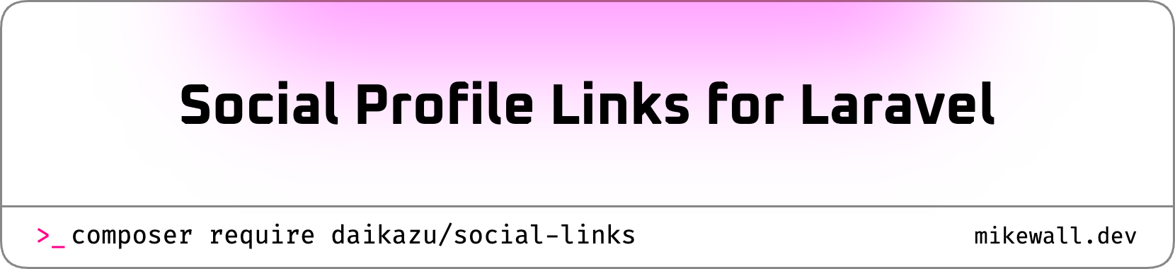 Logo for Social Profile Links for Laravel