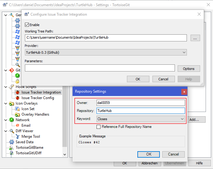 Options Dialog TH-options