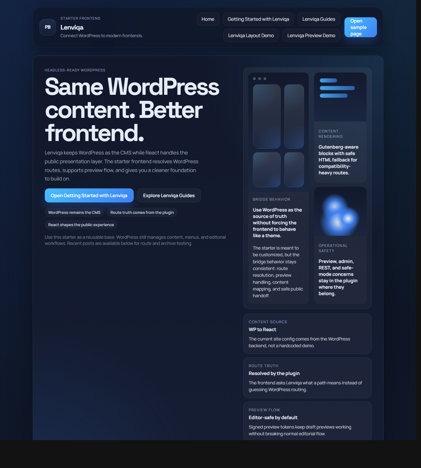 Lenviqa starter homepage