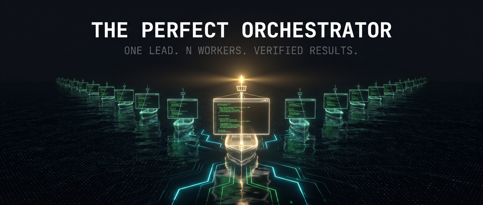 The Perfect Orchestrator — one lead Claude, N autonomous workers, verified results