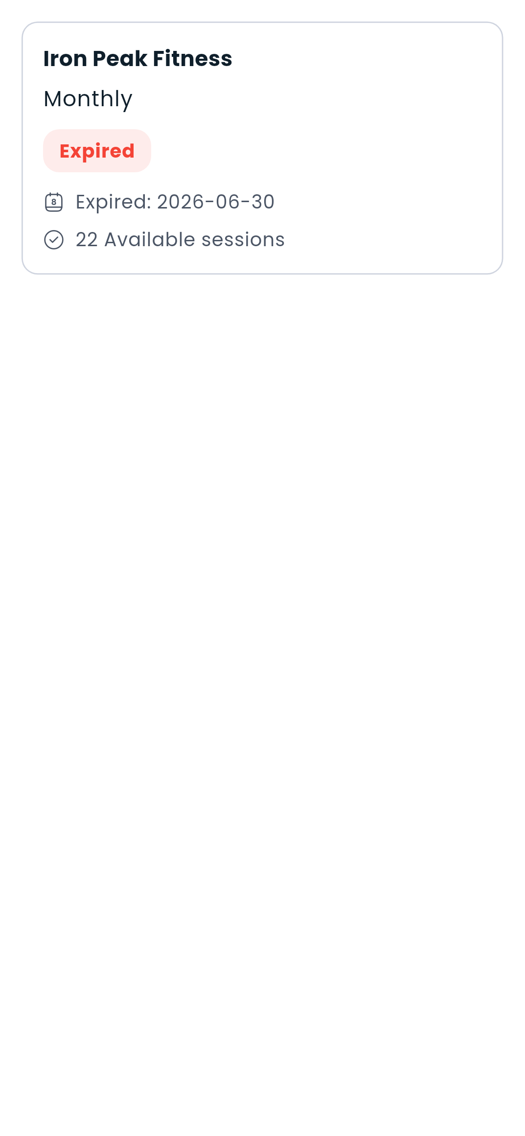 My subscriptions screen