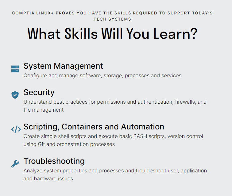 Linux+ Skills to Learn