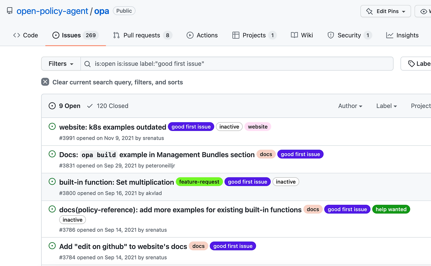 Insert Figure 5: Filtered 'Good First Issues'