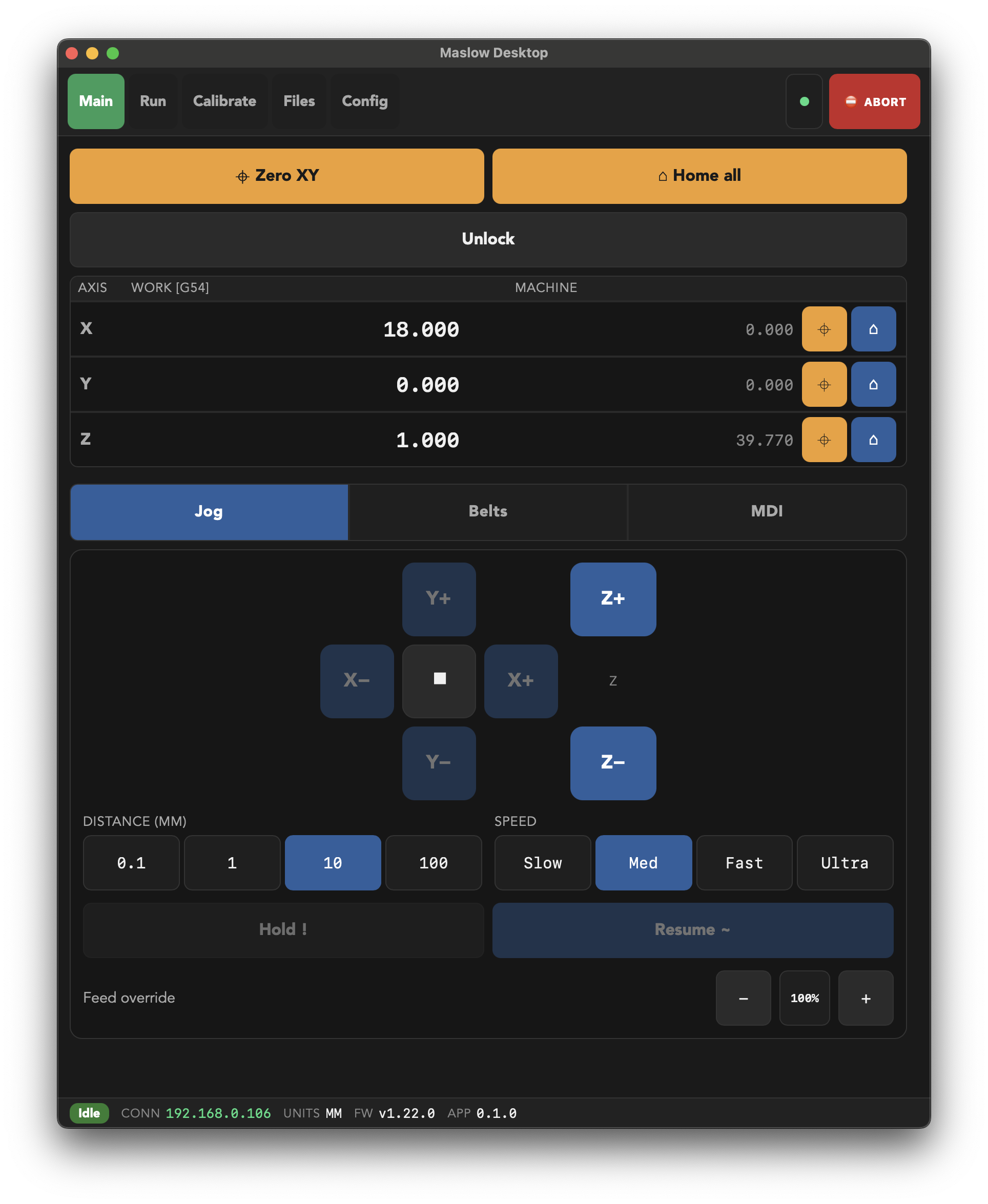 Main tab