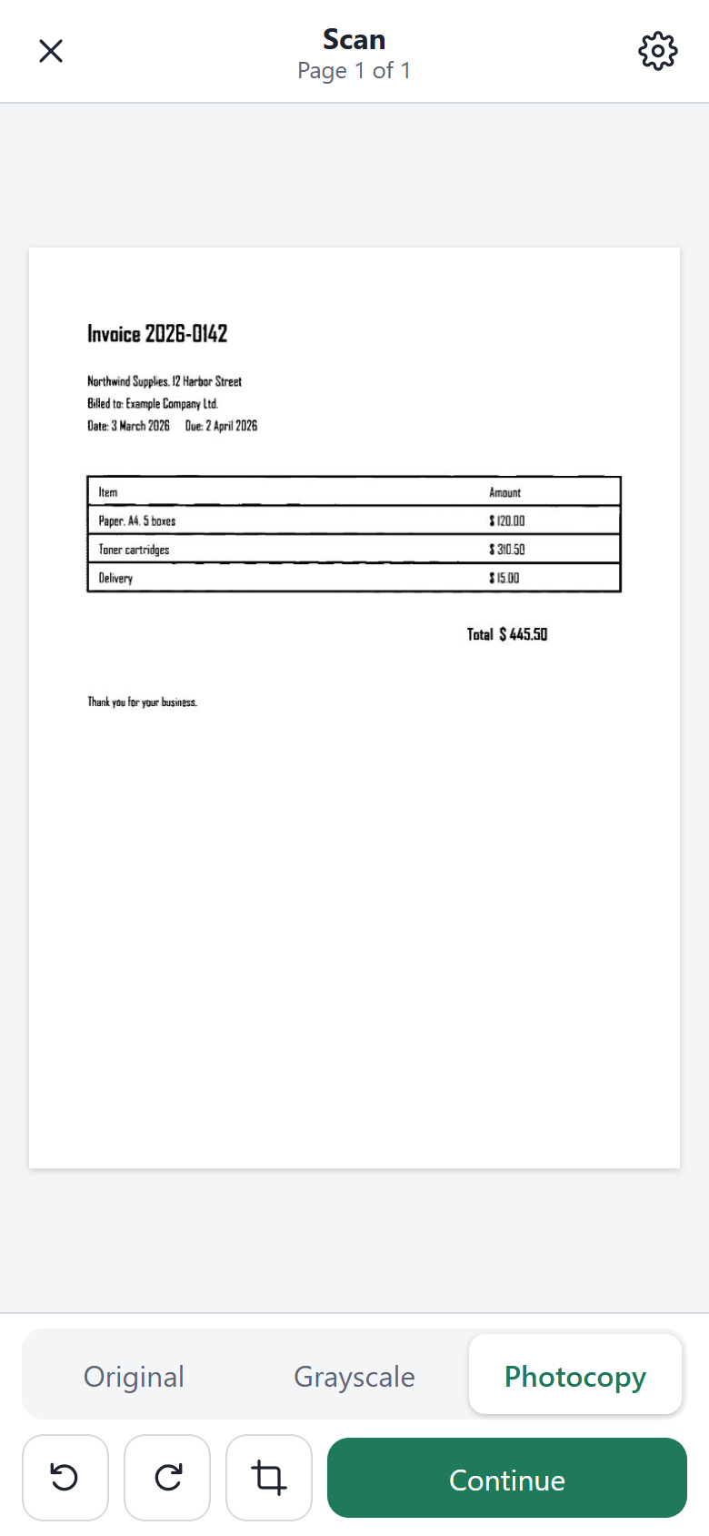 Scanner filter step