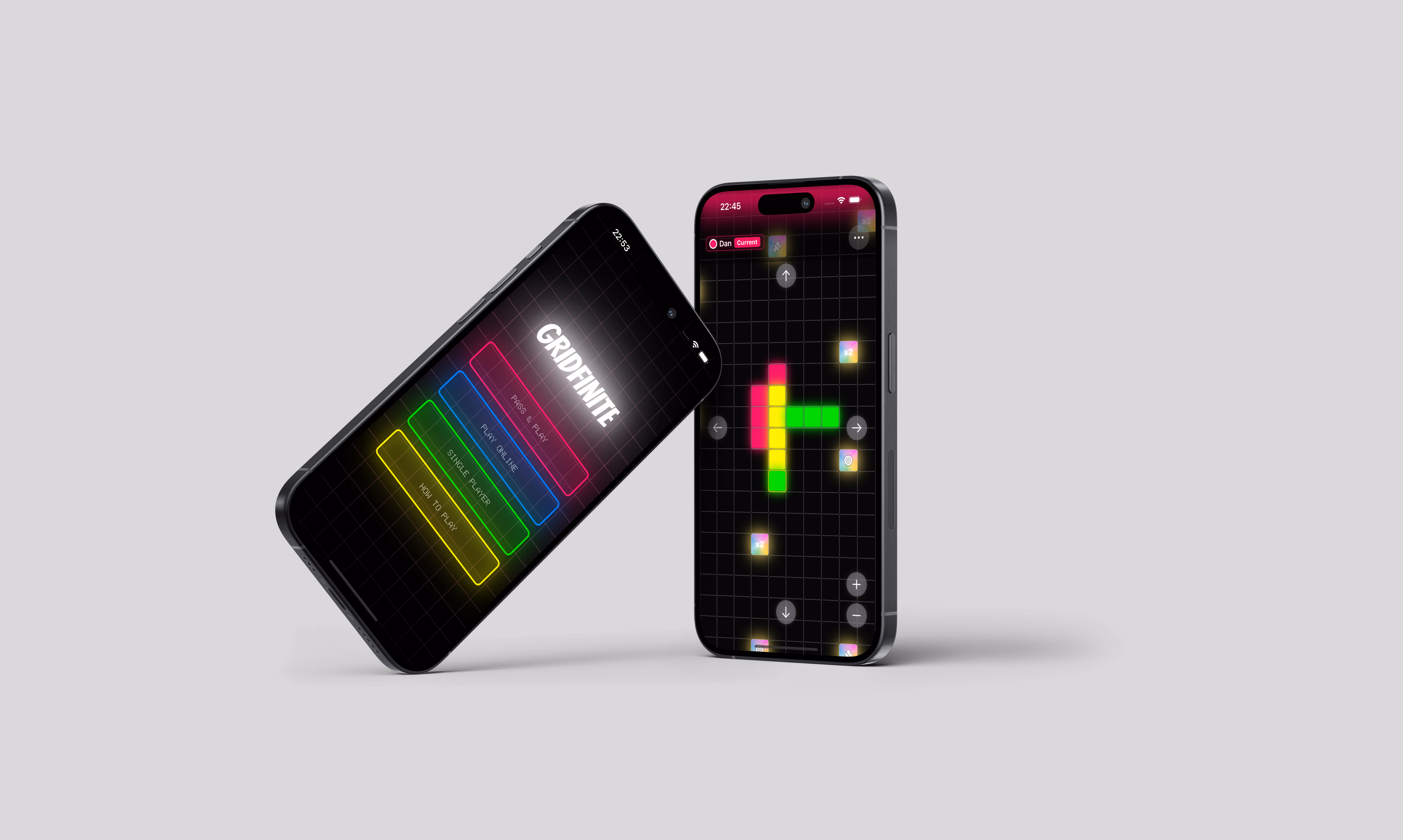 Gridfinite pass and play iOS game