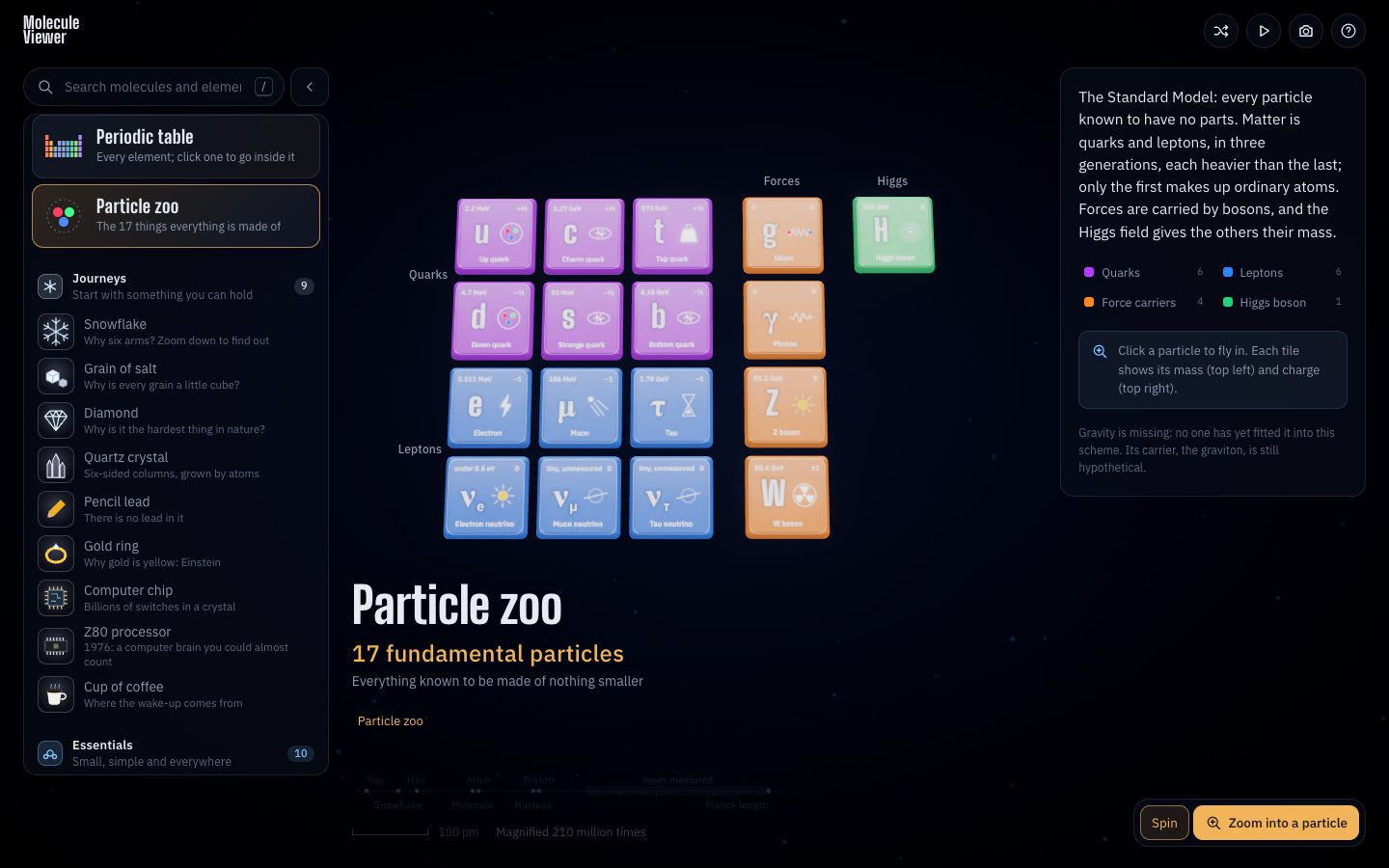 Particle zoo