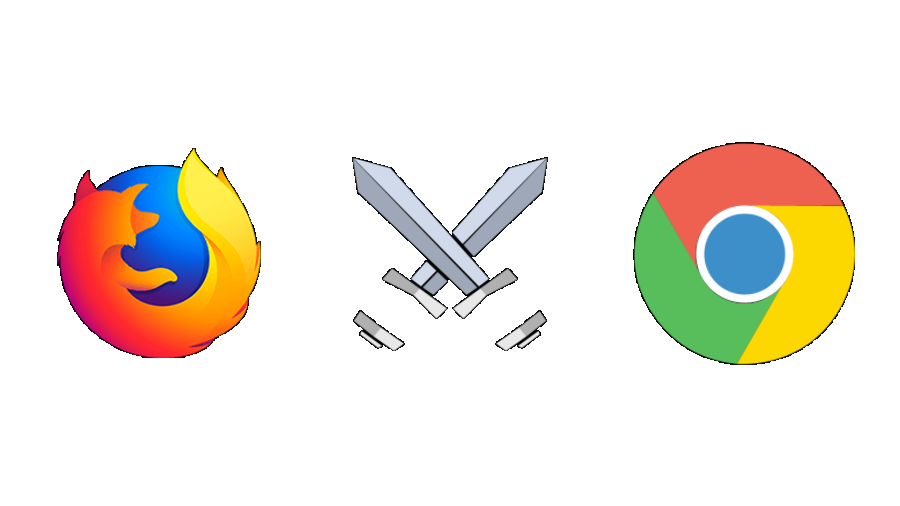 Logos of Mozilla Firefox and Google Chrome