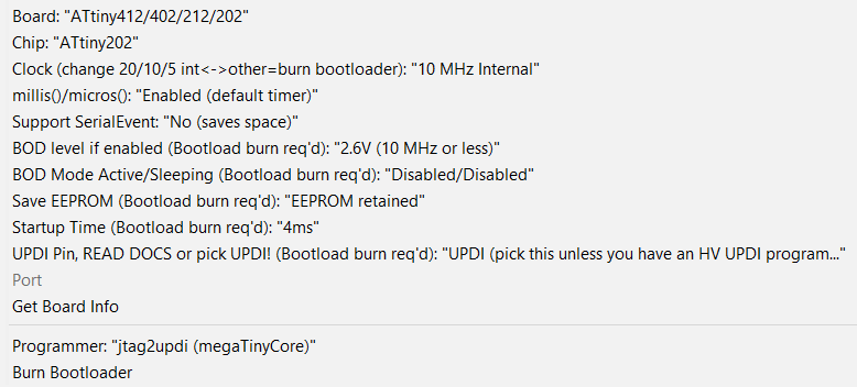 megaTinyCoreSettings