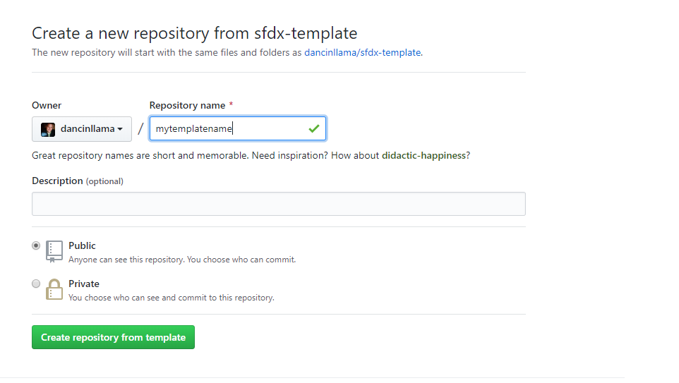 new repository form