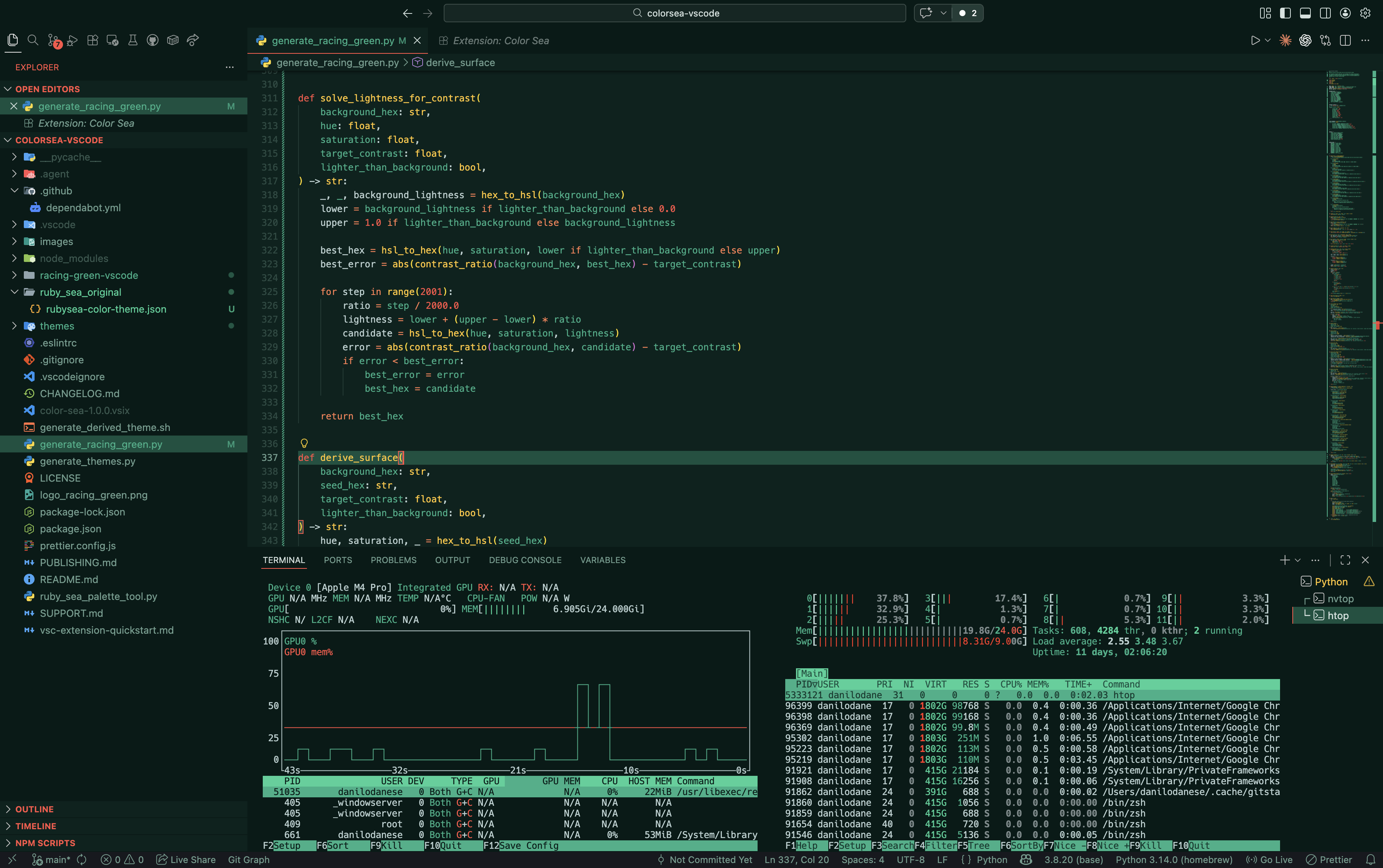 British Racing Green Theme demo
